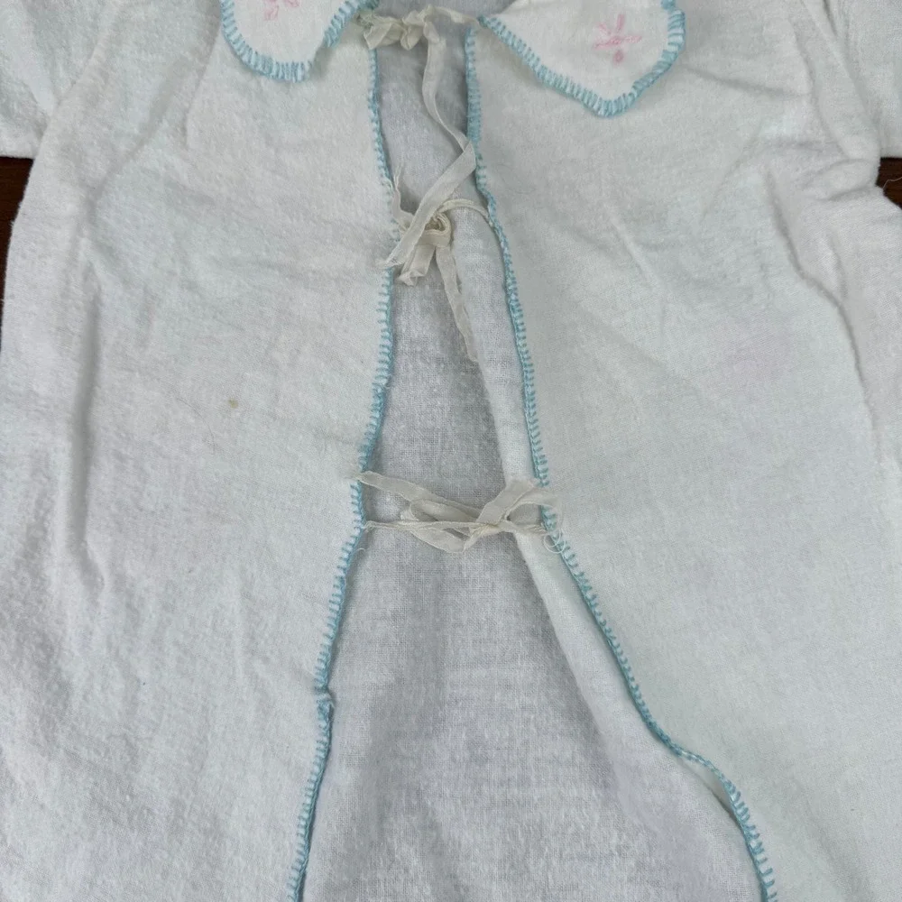 Vintage Handmade Baby Clothes Lot Pink Lace Dress Bloomers White Gown Robe‎ 4pc